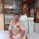 Thread supplier Ramjilal Chandak has a shop in the Chowk area of Varanasi.